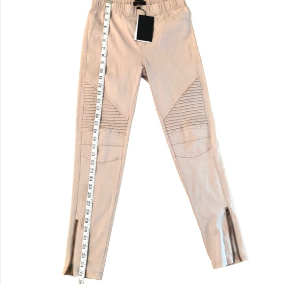 NWT BEULAH Moto Jeggings, Dusty Pink w/ Ankle zipper - OP7019 - Picture 11 of 15